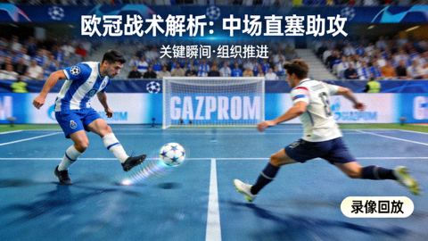 欧冠录像回放中中场组织推进并完成直塞助攻的战术配合封面图